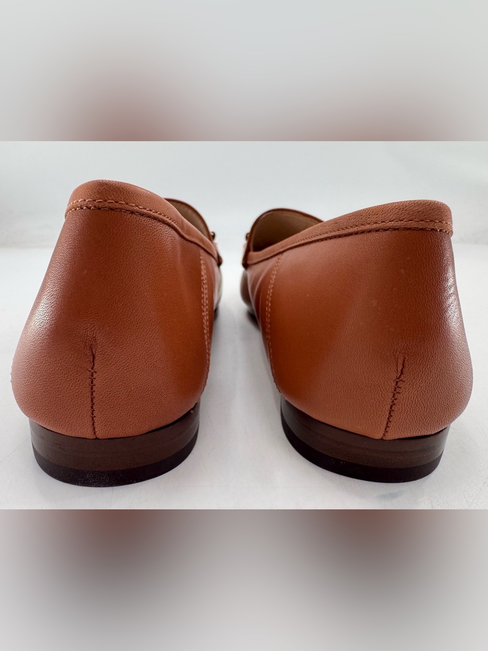 Sam Edelman Loafers Lior Flats Shoes NEW W/Defect Size 8M Leather Cognac/Brown - Picture 4 of 7